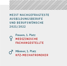Statistik: Meist nachgefragteste Ausbildungsberufe 2021-2022