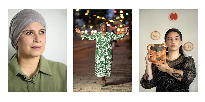 Porträts von drei Frauen