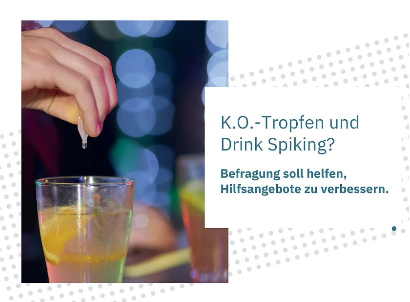 Foto einer Hand die eine Flüssigkeit in ein Glas tröpfelt