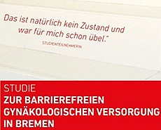 Titelbild der Broschüre Studie zur Barrierefreien Gynäkologischen Versorgung in Bremen