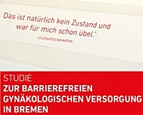 Titelbild der Broschüre Studie zur Barrierefreien Gynäkologischen Versorgung in Bremen