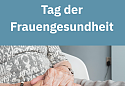 Foto von den Händen einer älteren Frau, jüngere Frauenhände halten diese. Dazu der Schriftzug 